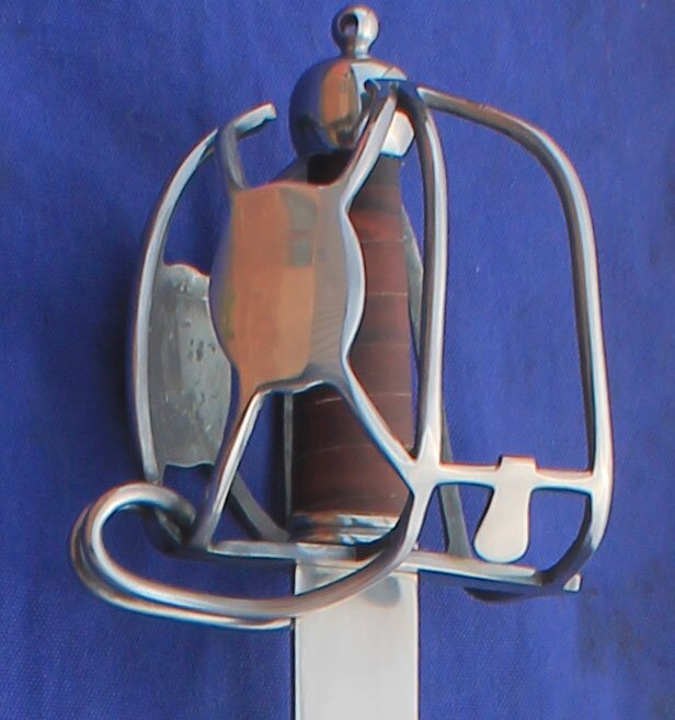 17th C basket hilt . Polished hilt