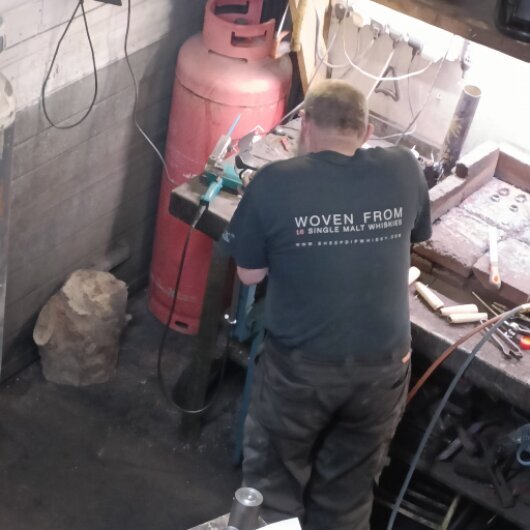 Me working over a vice from above