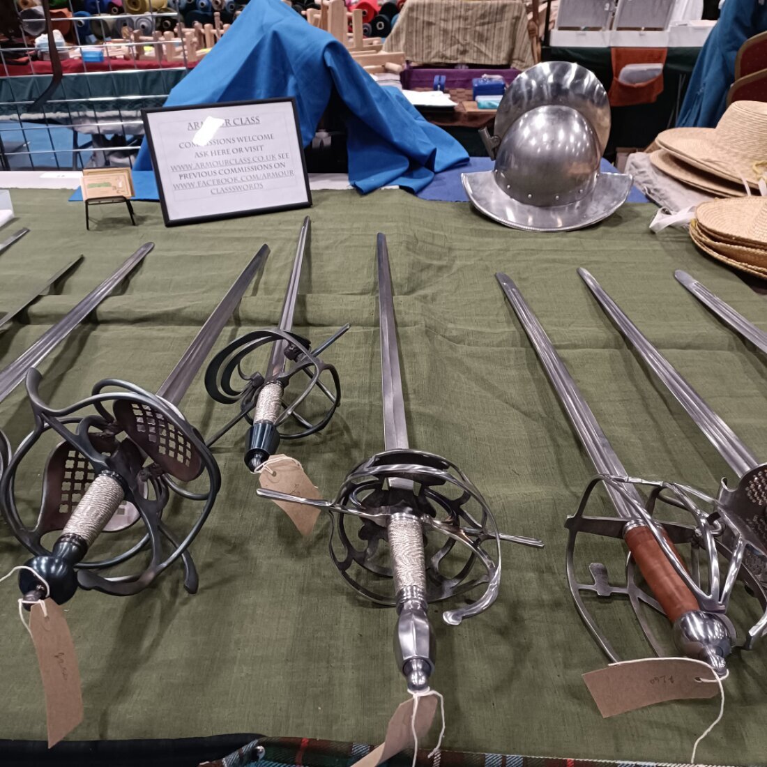 Picture from TORM re-enactors market showing various swords 